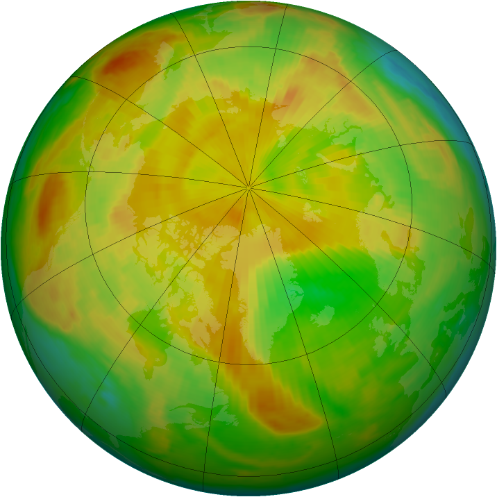 Arctic ozone map for 11 May 2000